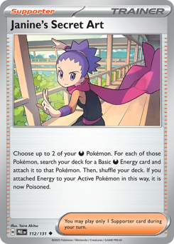 Janine's Secret Art 112/131 Pokémon Prismatic Evolutions Regular