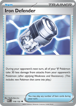 Iron Defender 118/132 Pokémon Mega Evolution Regular