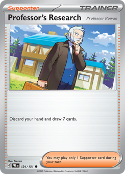 Professor's Research 124/131 Pokémon Prismatic Evolutions Regular