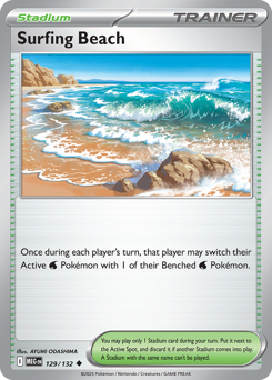 Surfing Beach 129/132 Pokémon Mega Evolution Regular