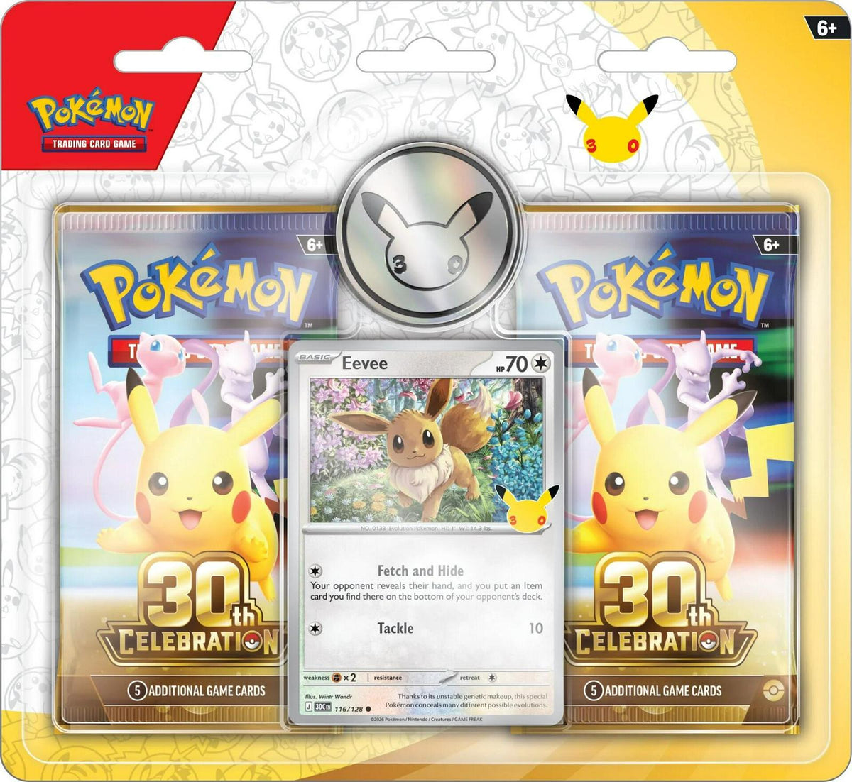 Pokémon TCG: 30th Celebration — Eevee 2-Pack Blister sealed product packaging