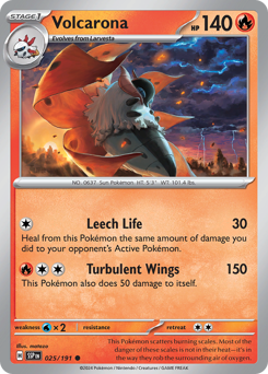 Volcarona 025/191 Pokémon Surging Sparks card