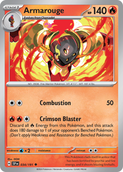 Armarouge 034/191 Pokémon Surging Sparks card