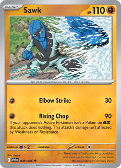 Sawk 049/086 White Flare Pokémon TCG Regular