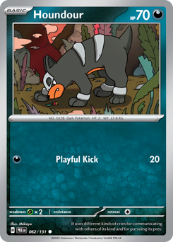 Houndour 062/131 Prismatic Evolutions Pokémon TCG Regular