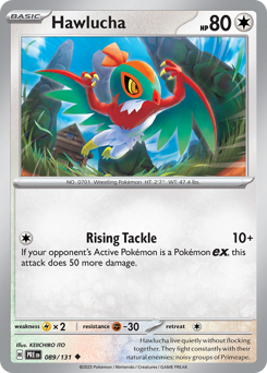 Hawlucha 089/131 Prismatic Evolutions Pokémon TCG Regular