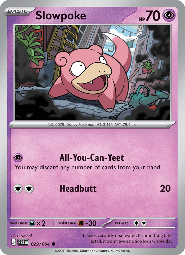 Slowpoke 029/084 Pitch Black Pokémon card - Regular
