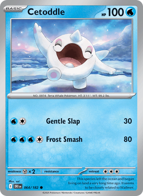 Cetoddle 064/182 Destined Rivals Pokémon TCG Reverse Holo
