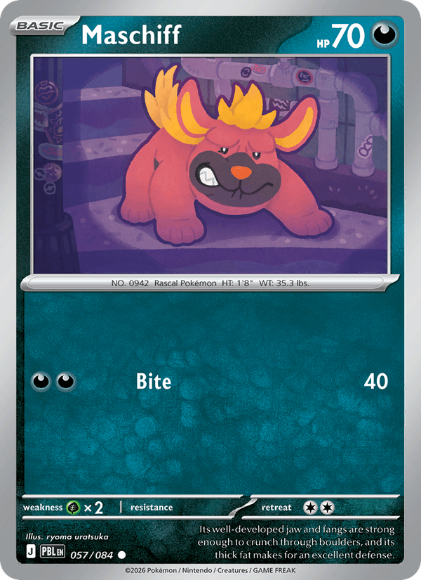 Maschiff 057/084 Pitch Black Pokémon card - Regular