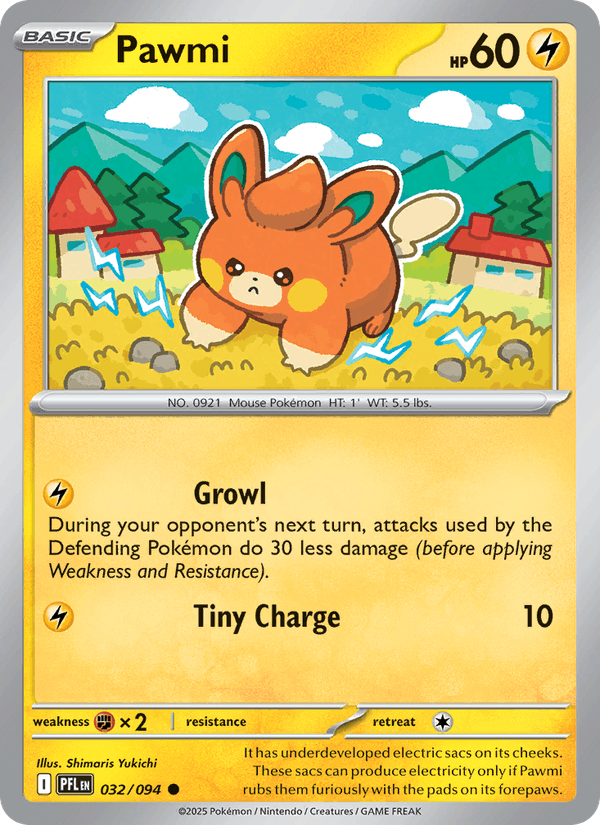 Pawmi 032/094 Phantasmal Flames Pokémon TCG Regular