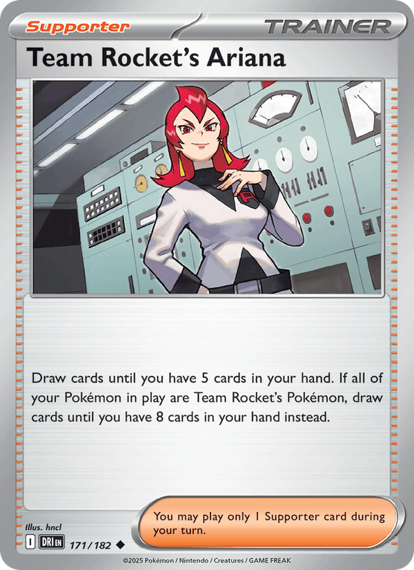 Team Rocket's Ariana 171/182 Pokémon Destined Rivals Reverse Holo