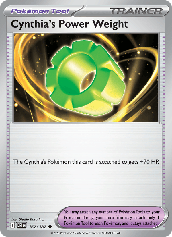 Cynthia's Power Weight 162/182 Pokémon Destined Rivals Regular