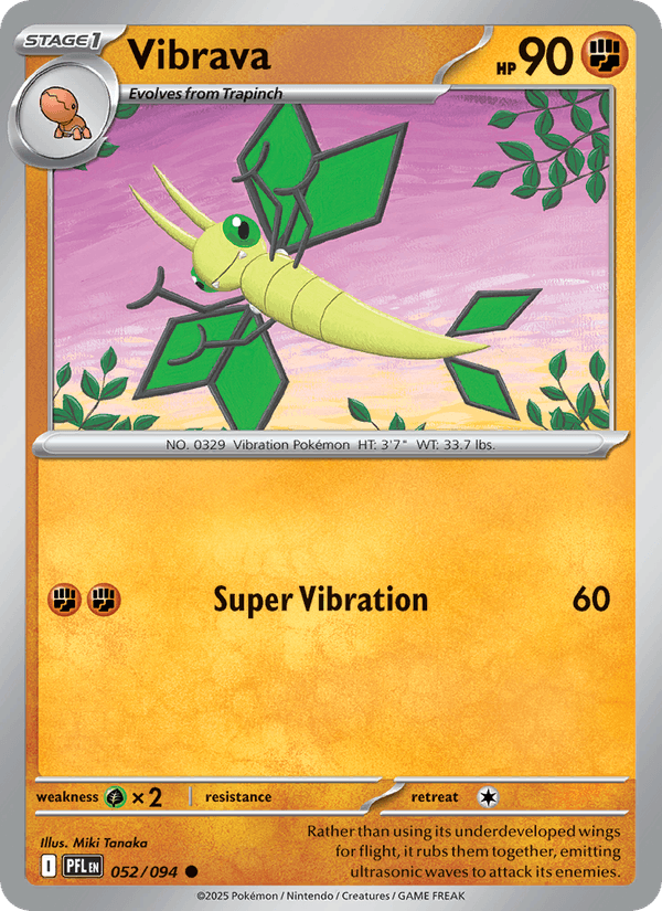 Vibrava 052/094 Phantasmal Flames Pokémon TCG Regular