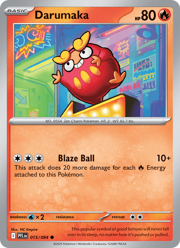 Darumaka 015/094 Phantasmal Flames Pokémon TCG Reverse Holo