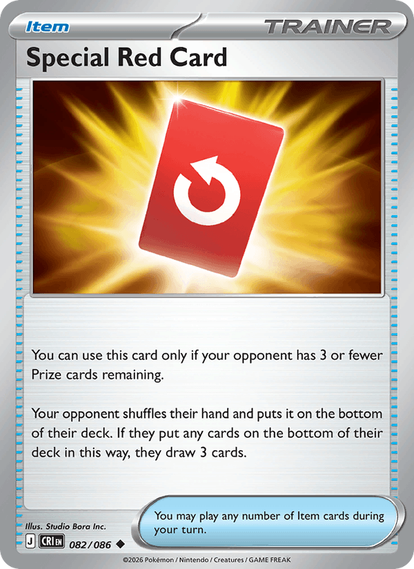 Special Red Card 082/086 Pokémon Chaos Rising Regular