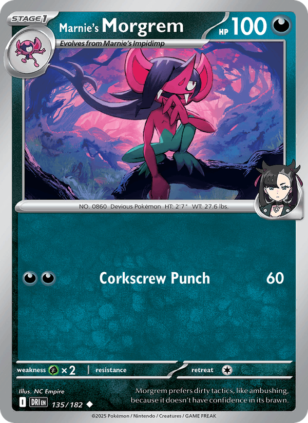 Marnie's Morgrem 135/182 Destined Rivals Pokémon TCG Regular