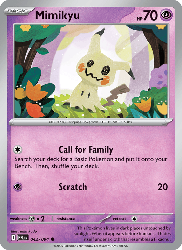 Mimikyu 042/094 Phantasmal Flames Pokémon TCG Regular