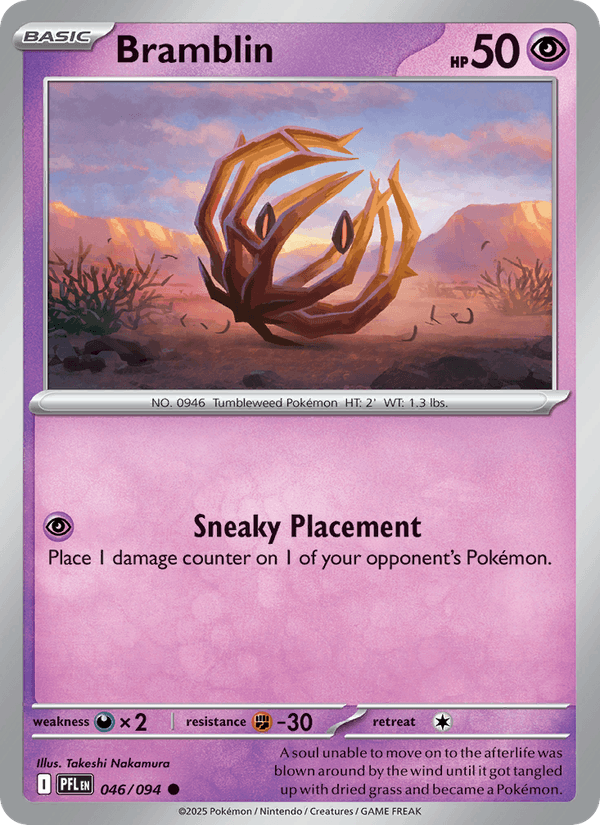 Bramblin 046/094 Phantasmal Flames Pokémon TCG Regular