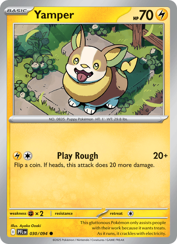 Yamper 030/094 Phantasmal Flames Pokémon TCG Regular