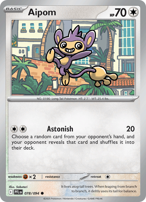 Aipom 078/094 Phantasmal Flames Pokémon TCG Regular