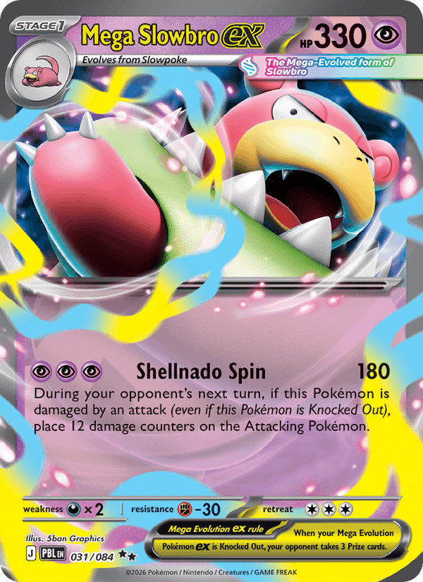 Mega Slowbro ex 031/084 Pitch Black Pokémon card - Regular