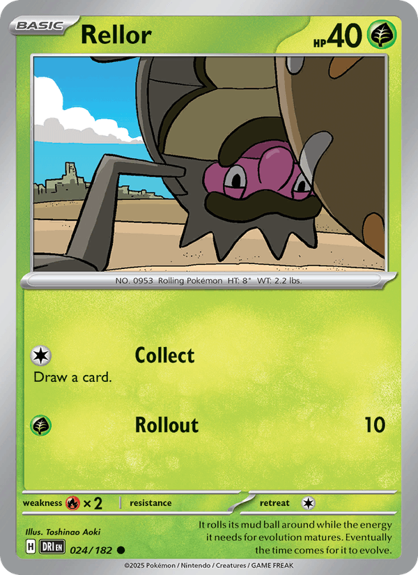 Rellor 024/182 Destined Rivals Pokémon TCG Reverse Holo