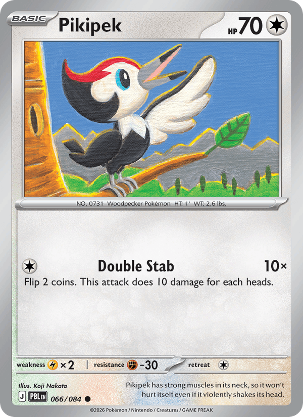 Pikipek 066/084 Pitch Black Pokémon card - Regular
