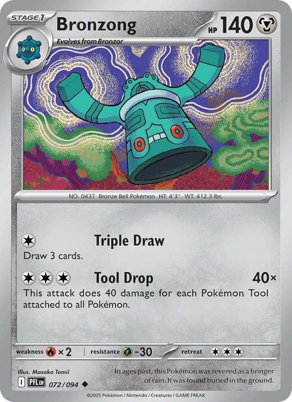 Bronzong 072/094 Phantasmal Flames Pokémon TCG Reverse Holo
