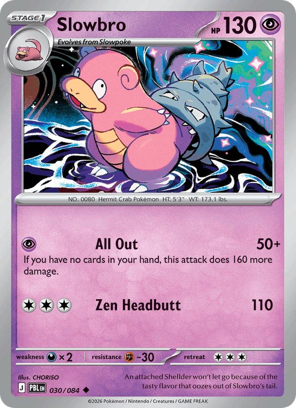 Slowbro 030/084 Pitch Black Pokémon card - Regular