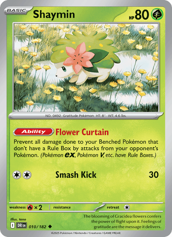 Shaymin 010/182 Destined Rivals Pokémon TCG Regular