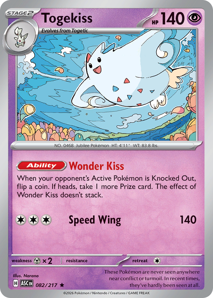 Togekiss 082/217 - Pokemon Ascended Heroes Holo - card front