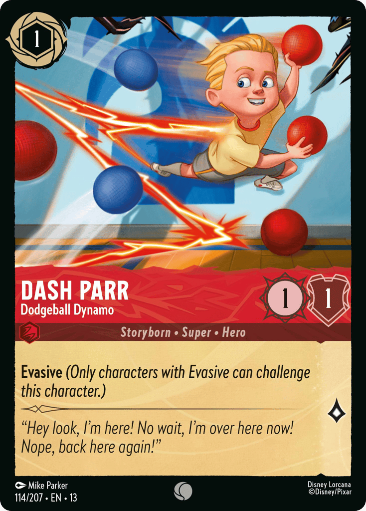 Dash Parr - Dodgeball Dynamo 114/207 — Disney Lorcana Attack of the Vine! non-foil English card