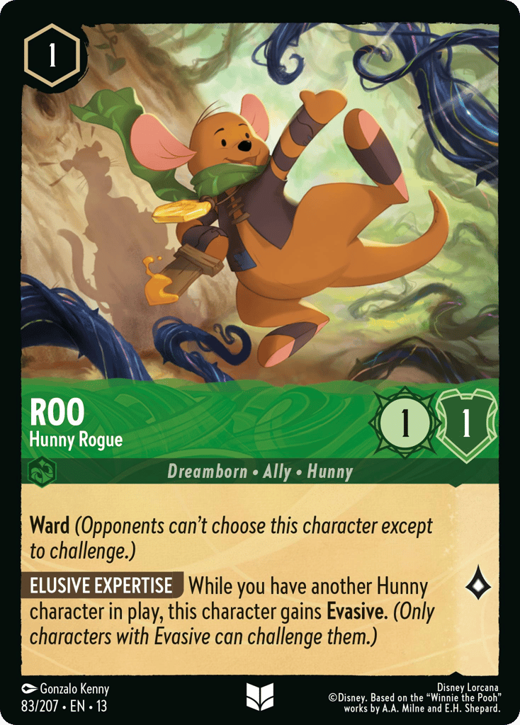 Roo - Hunny Rogue 083/207 — Disney Lorcana Attack of the Vine! English non-foil card front