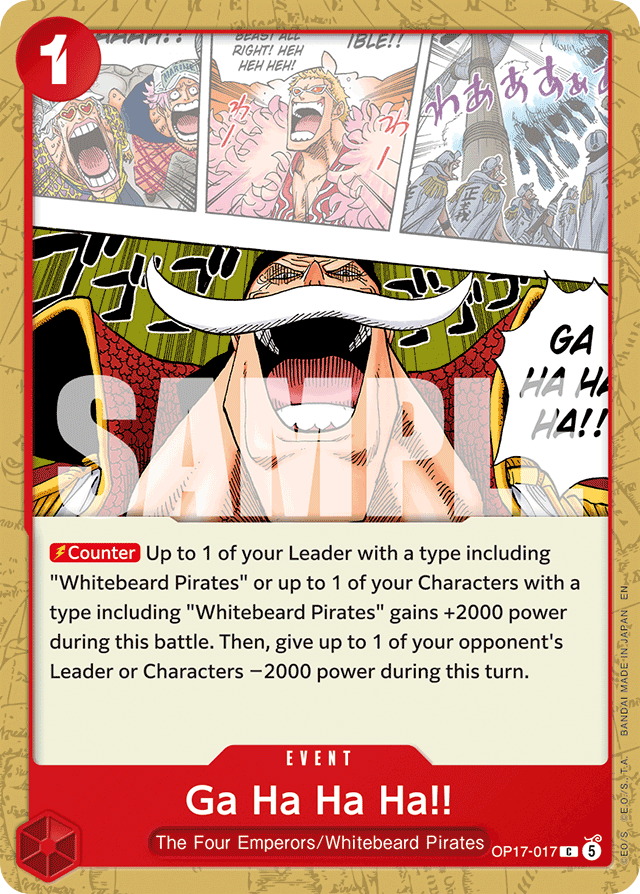 Ga Ha Ha Ha!! OP17-017 Common Non-Foil – One Piece OP17 The World’s Strongest Warriors