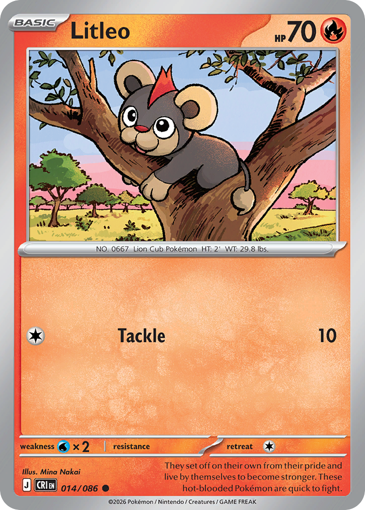 Litleo 014/086 – Pokémon Chaos Rising – Regular