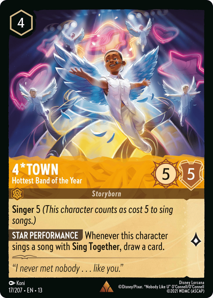 4*Town - Hottest Band of the Year 017/207 — Disney Lorcana Attack of the Vine! English non-foil card front