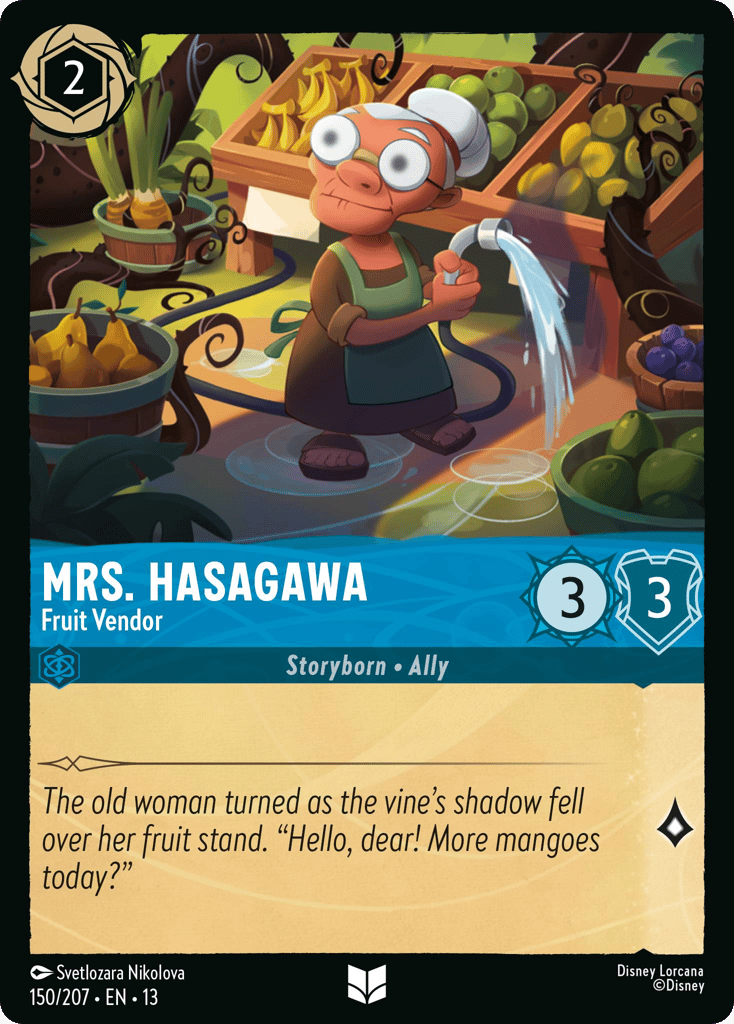 Mrs. Hasagawa - Fruit Vendor 150/207 — Disney Lorcana Attack of the Vine! English non-foil card front