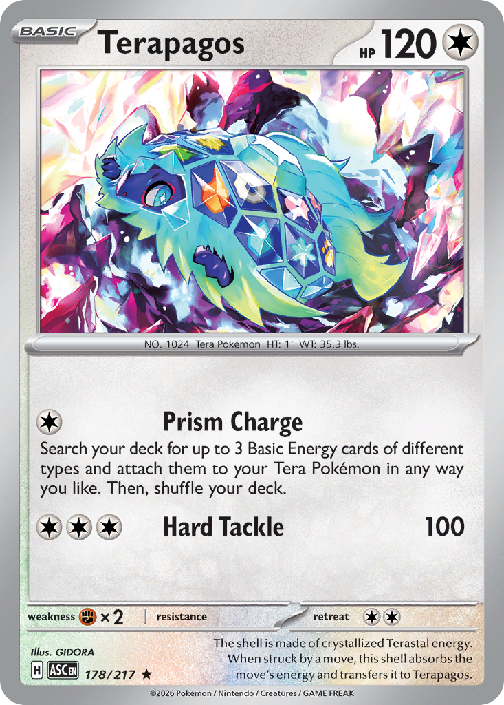 Terapagos 178/217 - Pokemon Ascended Heroes Holo - card front