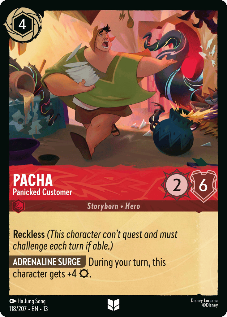 Pacha - Panicked Customer 118/207 — Disney Lorcana Attack of the Vine! English non-foil card front