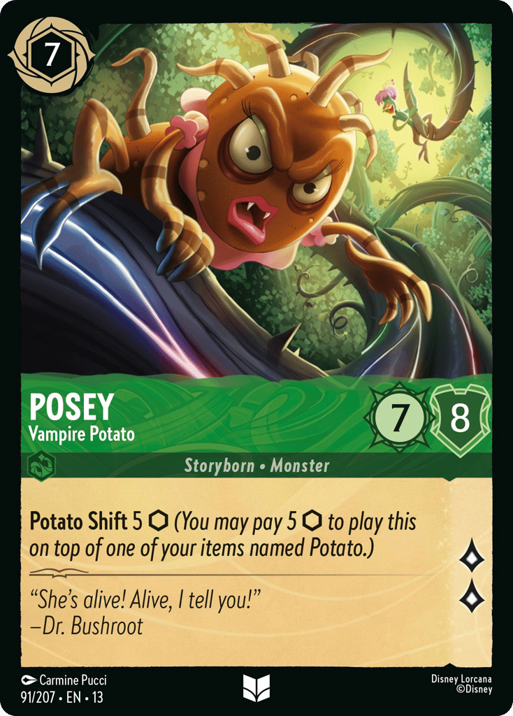 Posey - Vampire Potato 091/207 — Disney Lorcana Attack of the Vine! English non-foil card front