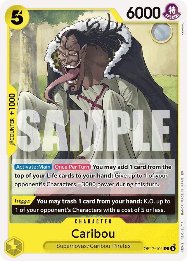 Caribou OP17-101 Common Non-Foil – One Piece OP17 The World’s Strongest Warriors