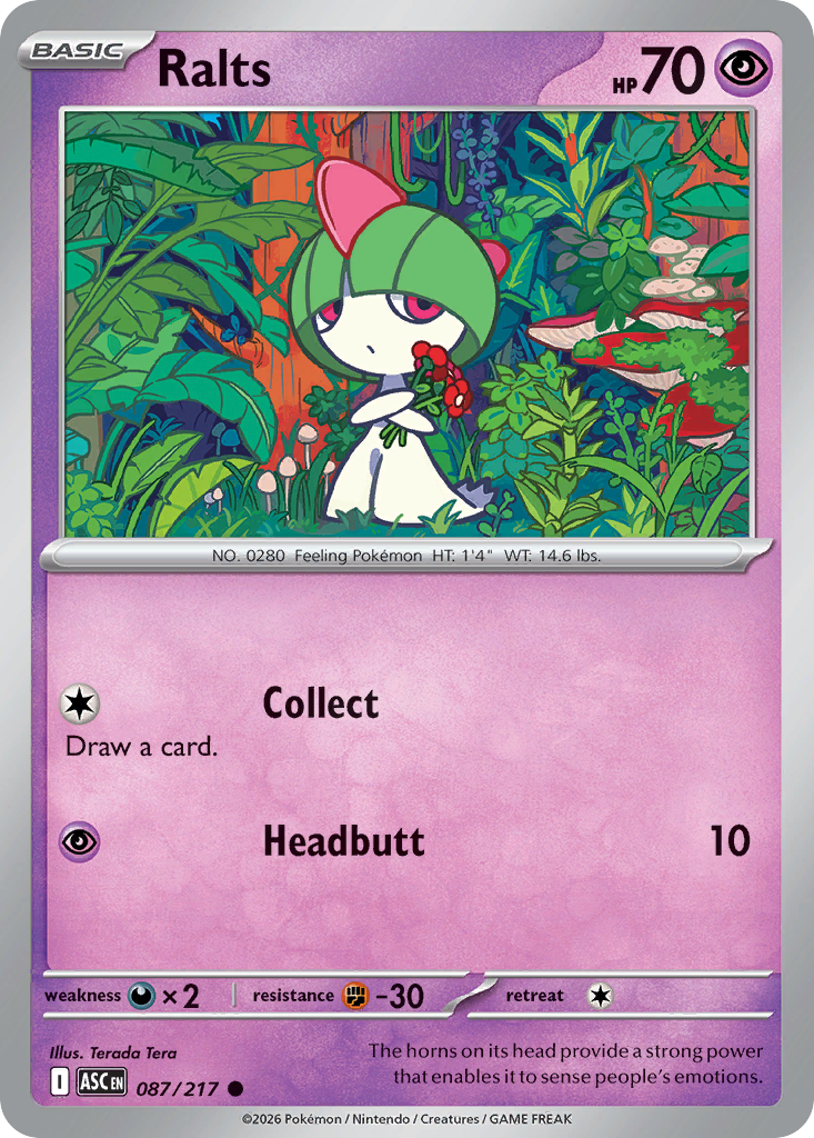 Ralts 087/217 - Pokemon Ascended Heroes Non-Holo - card front