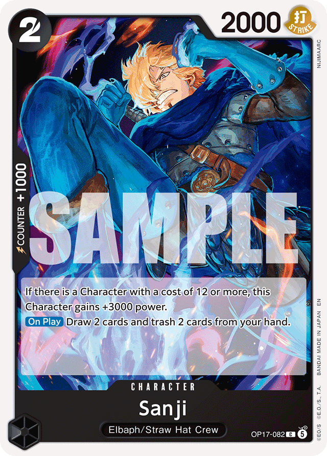 Sanji OP17-082 Common Non-Foil – One Piece OP17 The World’s Strongest Warriors