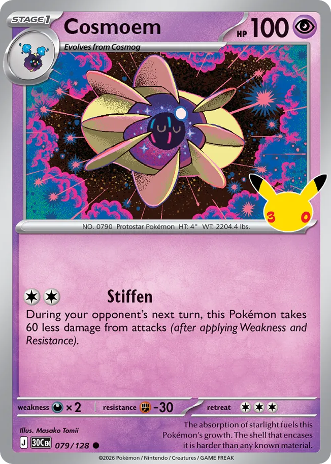 Cosmoem 079/128 — Pokémon TCG 30th Celebration card front