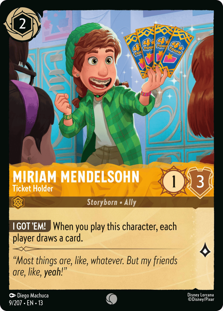 Miriam Mendelsohn - Ticket Holder 009/207 — Disney Lorcana Attack of the Vine! English non-foil card front