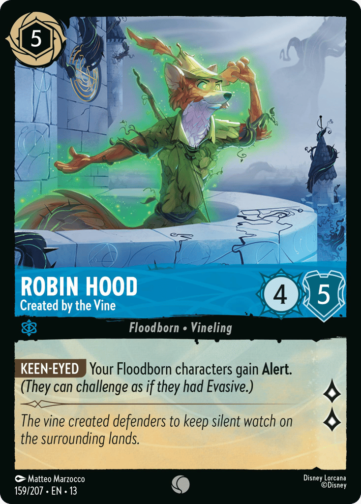 Robin Hood - Created by the Vine 159/207 — Disney Lorcana Attack of the Vine! English non-foil card front