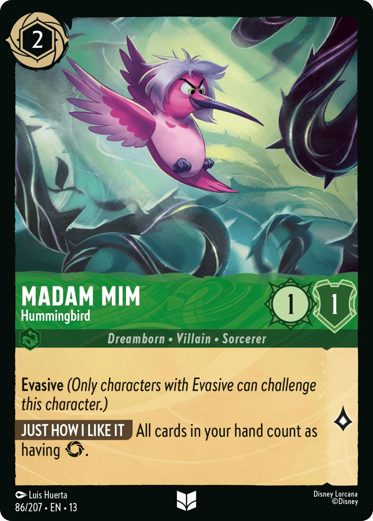 Madam Mim - Hummingbird 086/207 — Disney Lorcana Attack of the Vine! non-foil English card
