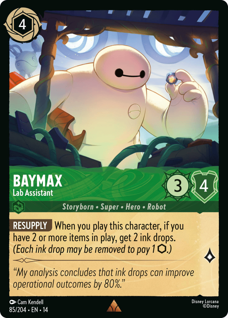 Baymax - Lab Assistant 085/204 – Disney Lorcana Hyperia City – Non-Foil card artwork