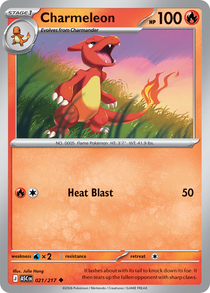 Charmeleon 021/217 - Pokemon Ascended Heroes Non-Holo - card front