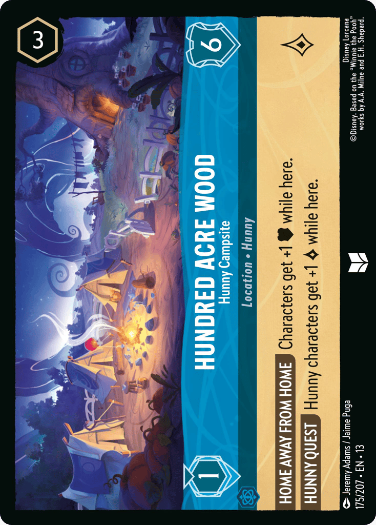 Hundred Acre Wood - Hunny Campsite 175/207 — Disney Lorcana Attack of the Vine! English non-foil card front